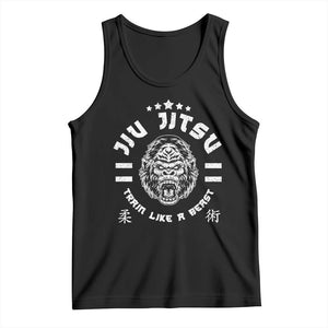 Brazilian Jiu Jitsu Tank Top Train Like A Beast Vintage BJJ Grappling Gorilla TS10 Black Print Your Wear
