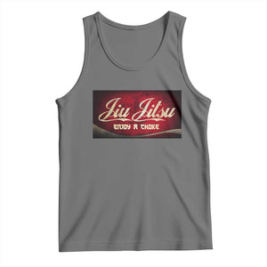 Funny Brazilian Jiu Jitsu Tank Top BJJ Tactical Hugging Choke Jiujitsu Martial Arts TS10 Black Heather Print Your Wear