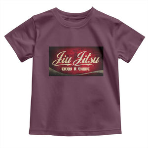 Funny Brazilian Jiu Jitsu Toddler T Shirt BJJ Tactical Hugging Choke Jiujitsu Martial Arts TS10 Maroon Print Your Wear