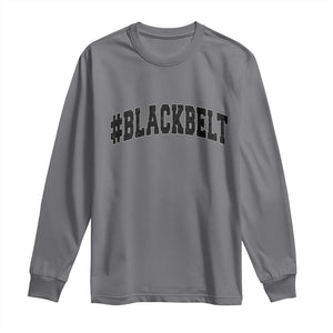 Martial Arts Karate Black Belt Long Sleeve Shirt Retro Varsity Vintage TS10 Charcoal Print Your Wear