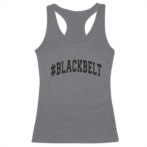 Martial Arts Karate Black Belt Racerback Tank Top Retro Varsity Vintage TS10 Charcoal Print Your Wear