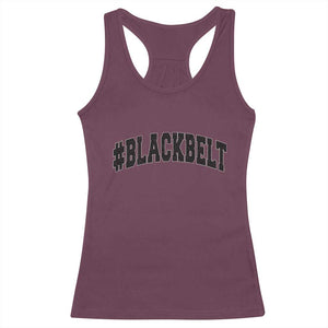 Martial Arts Karate Black Belt Racerback Tank Top Retro Varsity Vintage TS10 Maroon Print Your Wear
