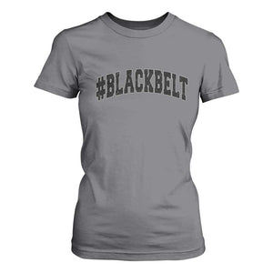 Martial Arts Karate Black Belt T Shirt For Women Retro Varsity Vintage TS10 Charcoal Print Your Wear