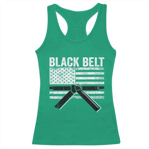 Martial Arts Karate Black Belt Racerback Tank Top Retro Vintage American Flag TS10 Irish Green Print Your Wear