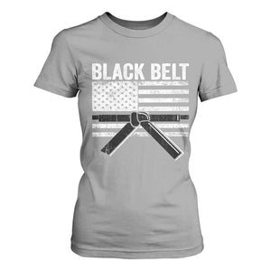 Martial Arts Karate Black Belt T Shirt For Women Retro Vintage American Flag TS10 Sport Gray Print Your Wear