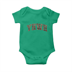 Camo YHWH Baby Onesie Christianity Jesus Preppy Christian Faith Bible Verse TS10 Irish Green Print Your Wear