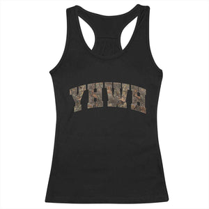 Camo YHWH Racerback Tank Top Christianity Jesus Preppy Christian Faith Bible Verse TS10 Black Print Your Wear
