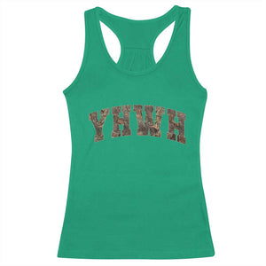Camo YHWH Racerback Tank Top Christianity Jesus Preppy Christian Faith Bible Verse TS10 Irish Green Print Your Wear