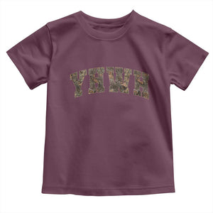 Camo YHWH Toddler T Shirt Christianity Jesus Preppy Christian Faith Bible Verse TS10 Maroon Print Your Wear
