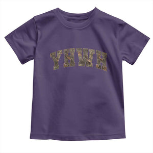 Camo YHWH Toddler T Shirt Christianity Jesus Preppy Christian Faith Bible Verse TS10 Purple Print Your Wear