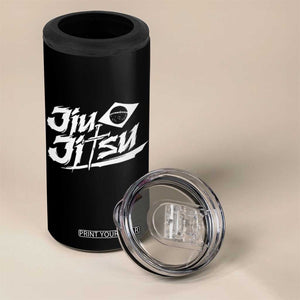 Brazilian Jiu Jitsu 4 in 1 Can Cooler Tumbler Christian Cross BJJ Fighter Training Tee for Martial Arts Lovers TS10 Print Your Wear