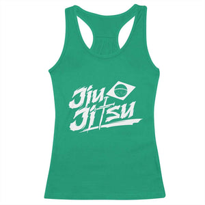 Brazilian Jiu Jitsu Racerback Tank Top Christian Cross BJJ Fighter Training Tee for Martial Arts Lovers TS10 Irish Green Print Your Wear