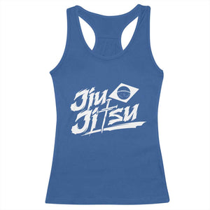 Brazilian Jiu Jitsu Racerback Tank Top Christian Cross BJJ Fighter Training Tee for Martial Arts Lovers TS10 Royal Blue Print Your Wear