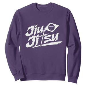 Brazilian Jiu Jitsu Sweatshirt Christian Cross BJJ Fighter Training Tee for Martial Arts Lovers TS10 Purple Print Your Wear