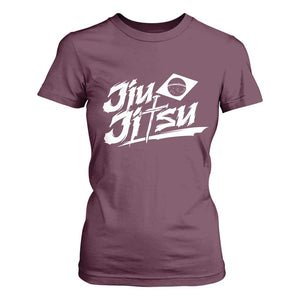 Brazilian Jiu Jitsu T Shirt For Women Christian Cross BJJ Fighter Training Tee for Martial Arts Lovers TS10 Maroon Print Your Wear