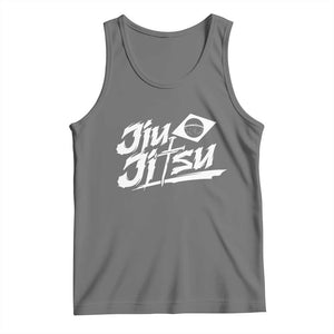 Brazilian Jiu Jitsu Tank Top Christian Cross BJJ Fighter Training Tee for Martial Arts Lovers TS10 Black Heather Print Your Wear