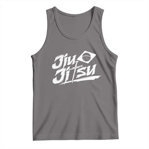 Brazilian Jiu Jitsu Tank Top Christian Cross BJJ Fighter Training Tee for Martial Arts Lovers TS10 Deep Heather Print Your Wear