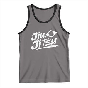 Brazilian Jiu Jitsu Tank Top Christian Cross BJJ Fighter Training Tee for Martial Arts Lovers TS10 Deep Heather Black Print Your Wear