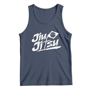 Brazilian Jiu Jitsu Tank Top Christian Cross BJJ Fighter Training Tee for Martial Arts Lovers TS10 Navy Print Your Wear