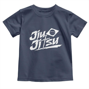 Brazilian Jiu Jitsu Toddler T Shirt Christian Cross BJJ Fighter Training Tee for Martial Arts Lovers TS10 Navy Print Your Wear