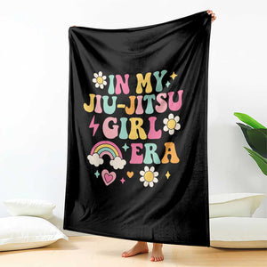In My Jiu Jitsu Girl Era Throw Blanket Retro Groovy BJJ Girls TS10 Print Your Wear