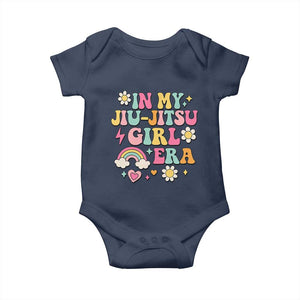 In My Jiu Jitsu Girl Era Baby Onesie Retro Groovy BJJ Girls TS10 Navy Print Your Wear