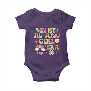 In My Jiu Jitsu Girl Era Baby Onesie Retro Groovy BJJ Girls TS10 Purple Print Your Wear