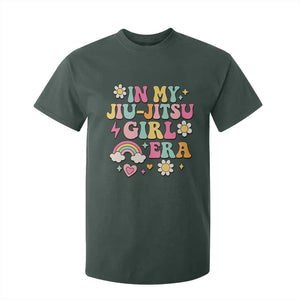In My Jiu Jitsu Girl Era T Shirt For Kid Retro Groovy BJJ Girls TS10 Dark Forest Green Print Your Wear