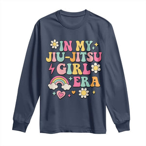 In My Jiu Jitsu Girl Era Long Sleeve Shirt Retro Groovy BJJ Girls TS10 Navy Print Your Wear