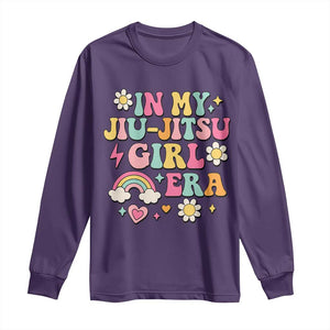 In My Jiu Jitsu Girl Era Long Sleeve Shirt Retro Groovy BJJ Girls TS10 Purple Print Your Wear