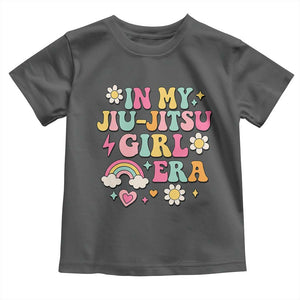 In My Jiu Jitsu Girl Era Toddler T Shirt Retro Groovy BJJ Girls TS10 Dark Heather Print Your Wear