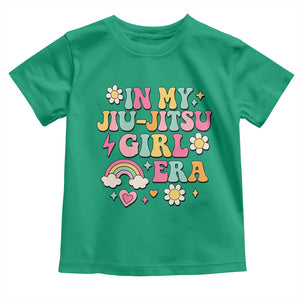 In My Jiu Jitsu Girl Era Toddler T Shirt Retro Groovy BJJ Girls TS10 Irish Green Print Your Wear