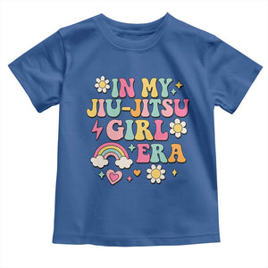 In My Jiu Jitsu Girl Era Toddler T Shirt Retro Groovy BJJ Girls TS10 Royal Blue Print Your Wear