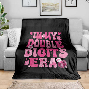 10 Years Old Birthday Girl Throw Blanket In My Double Digits Era TS10 Print Your Wear