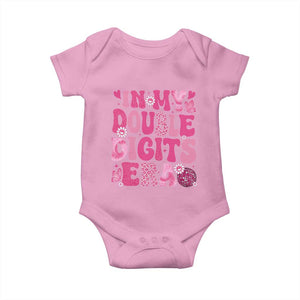 10 Years Old Birthday Girl Baby Onesie In My Double Digits Era TS10 Light Pink Print Your Wear