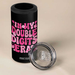 10 Years Old Birthday Girl 4 in 1 Can Cooler Tumbler In My Double Digits Era TS10 Print Your Wear
