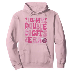 10 Years Old Birthday Girl Hoodie In My Double Digits Era TS10 Light Pink Print Your Wear