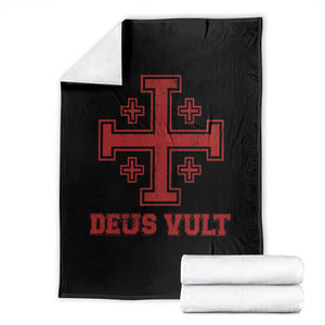 Catholic Knight Templar Crusader Cross Throw Blanket TS10 Black Print Your Wear