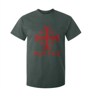 Catholic Knight Templar Crusader Cross T Shirt For Kid TS10 Dark Forest Green Print Your Wear
