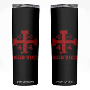 Catholic Knight Templar Crusader Cross Skinny Tumbler TS10 Black Print Your Wear