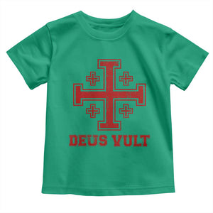 Catholic Knight Templar Crusader Cross Toddler T Shirt TS10 Irish Green Print Your Wear