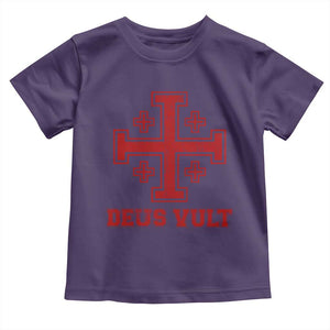 Catholic Knight Templar Crusader Cross Toddler T Shirt TS10 Purple Print Your Wear
