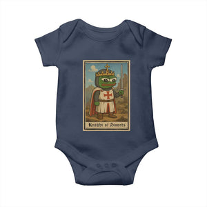 Funny Knight Meme Baby Onesie Vintage Pepe Frog Templar Crusader Fren Soldier TS10 Navy Print Your Wear