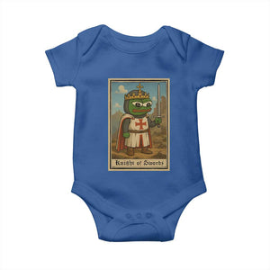 Funny Knight Meme Baby Onesie Vintage Pepe Frog Templar Crusader Fren Soldier TS10 Royal Blue Print Your Wear