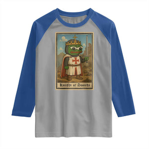Funny Knight Meme Raglan Shirt Vintage Pepe Frog Templar Crusader Fren Soldier TS10 Sport Gray Royal Print Your Wear