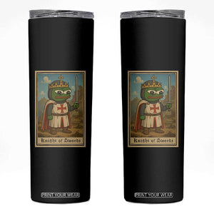 Funny Knight Meme Skinny Tumbler Vintage Pepe Frog Templar Crusader Fren Soldier TS10 Black Print Your Wear