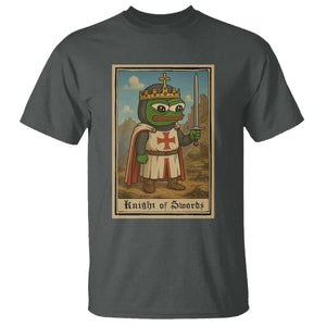 Funny Knight Meme T Shirt Vintage Pepe Frog Templar Crusader Fren Soldier TS10 Dark Heather Print Your Wear
