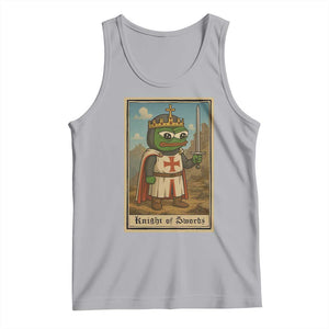Funny Knight Meme Tank Top Vintage Pepe Frog Templar Crusader Fren Soldier TS10 Athletic Heather Print Your Wear