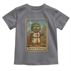 Funny Knight Meme Toddler T Shirt Vintage Pepe Frog Templar Crusader Fren Soldier TS10 Charcoal Print Your Wear