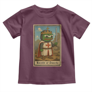 Funny Knight Meme Toddler T Shirt Vintage Pepe Frog Templar Crusader Fren Soldier TS10 Maroon Print Your Wear